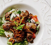 С куриной печенью и инжиром