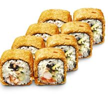 Горячий ролл с угрем и креветкой