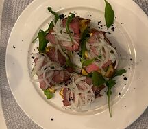 Заварное кольцо с ростбифом