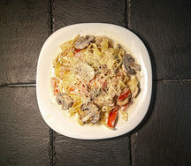 Паста Курица грибы