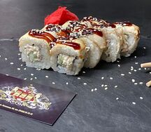 Унаги с крабом и огурцом