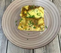 Блины с грибами, ветчиной и сыром