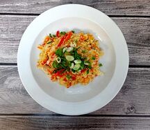Кускус с курицей и овощами