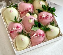 Клубника в шоколаде Мишки в розовом