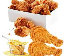 Combo demi poulet pané