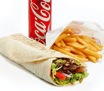 Chawarma viande hachée + frites + boisson