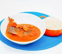 Soupe de poisson suancaiyu, riz