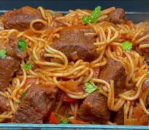 Spaghettis viande