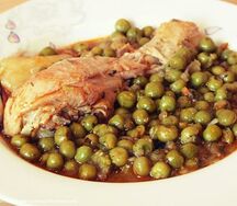 Poulet aux petits pois