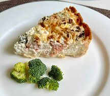 Киш без глютена с лососем