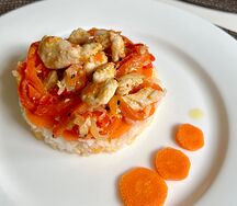 Курица в кисло-сладком соусе с рисом басмати