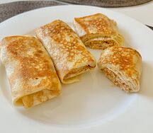 Блины без глютена с курицей
