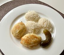 Котлеты из трески с рисом басмати