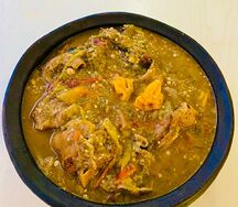 Sauce gouagouassou viande agouti