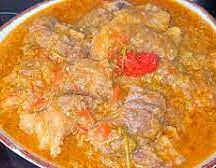 Sauce gouagouasou viande agouti