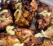 Poulet braisé à la moutarde
