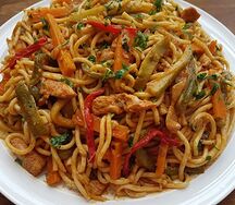 Spaghetti au poulet