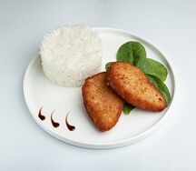 Щучьи котлетки с гарниром на выбор