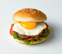 Burger aux oeufs & fromage