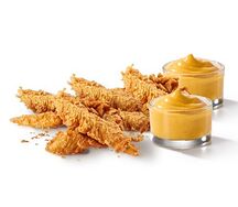 9 strips + 2 sauces piquantes dips