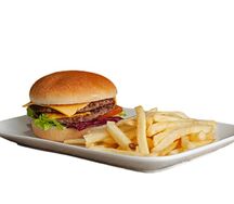 Plat hamburger & boisson