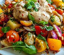 Грузинский овощной салат с ореховым соусом                                        