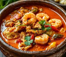 Том ям с курицей и креветками