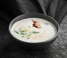 Сливочный суп по-китайски с креветкой