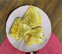 Блинчики с куриным филе и сыром