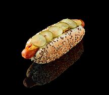 Датский хот-дог с куриной сосиской гриль
