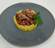 Курица барбекю с рисом