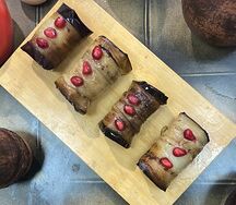 Баклажан с грецкими орехами и луком
