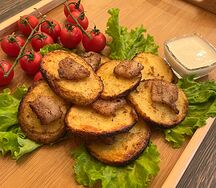 Картофель на мангале с салом 