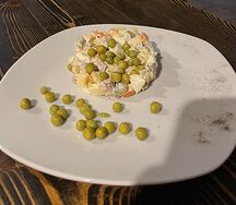 Оливье с говяжьим языком