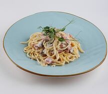 Паста с ветчиной и сыром
