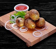 Шашлык из картофеля с курдюком
