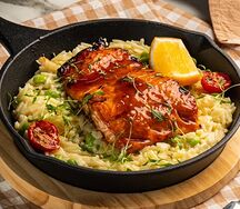 Запеченная форель с рисом 