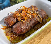 Рогалики мясные с горгонзолой и вялеными томатами