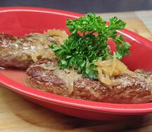 Рогалики с лесными грибами и черносливом