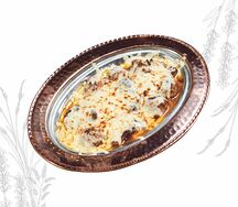 Запеченные грибы с телятиной и сыром