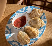 Манты жареные с говядиной