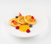 Сырники с джемом из кураги