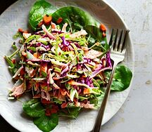 Spiced coleslaw salad with bacon