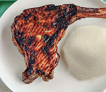 Nshima with t-bone