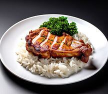 Rice with pork chops