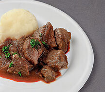 Goat meat with nshima