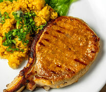 Nshima with porks chops