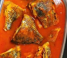 Boiled fresh fish