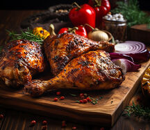 Spicy chicken quarter