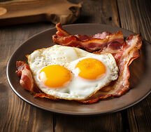 Fried eggs or bacon